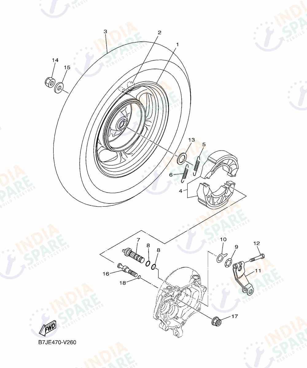 YAMAHA BGPL Series REAR WHEEL